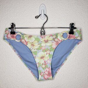 Aerie Sz M Floral Tropical Bikini Swimsuit Bottom (1048)